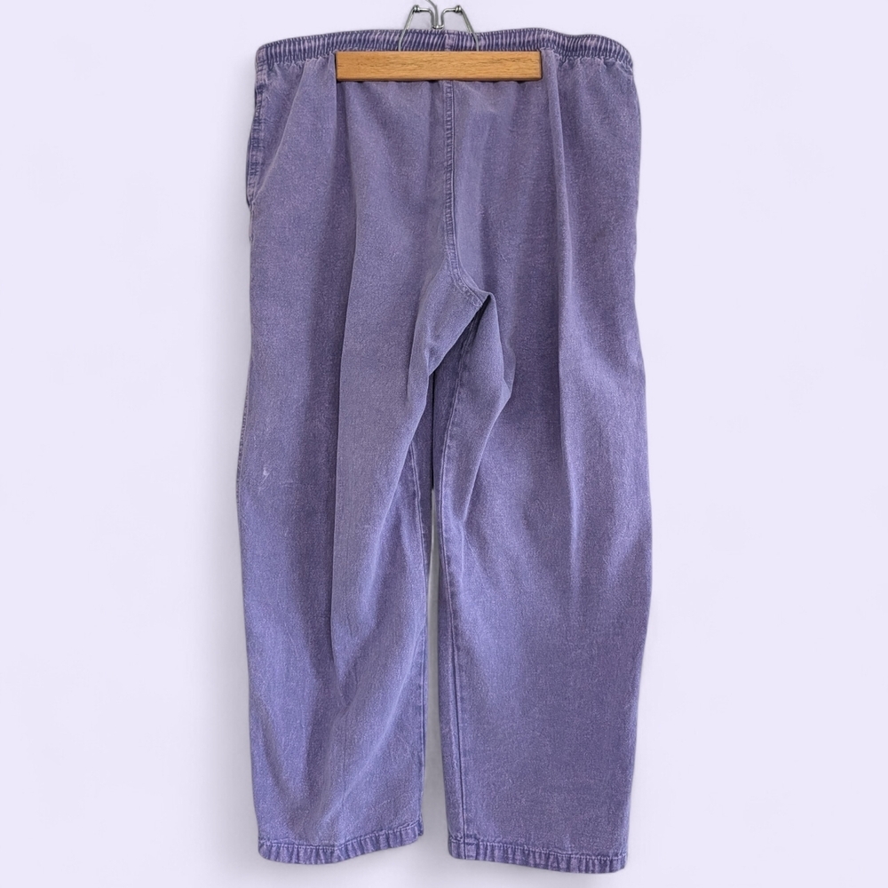 VTG 90s Sea Breeze California Purple Cotton Denim Set USA Made Coastal Resort - Picture 6 of 13